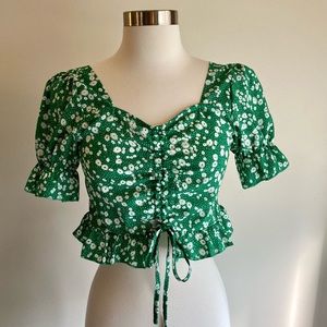 Cute Crop Top Blouse